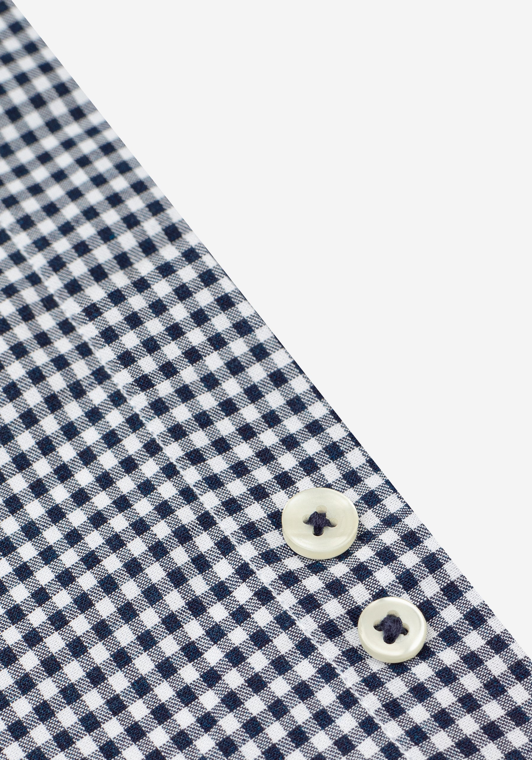 Muted Navy Checked Poplin Shirt