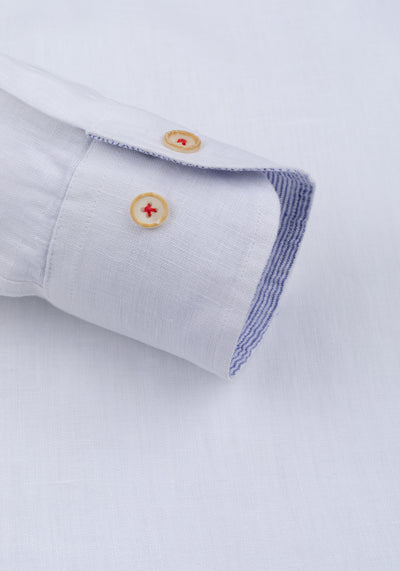 Cloud White Belgian Linen Shirt