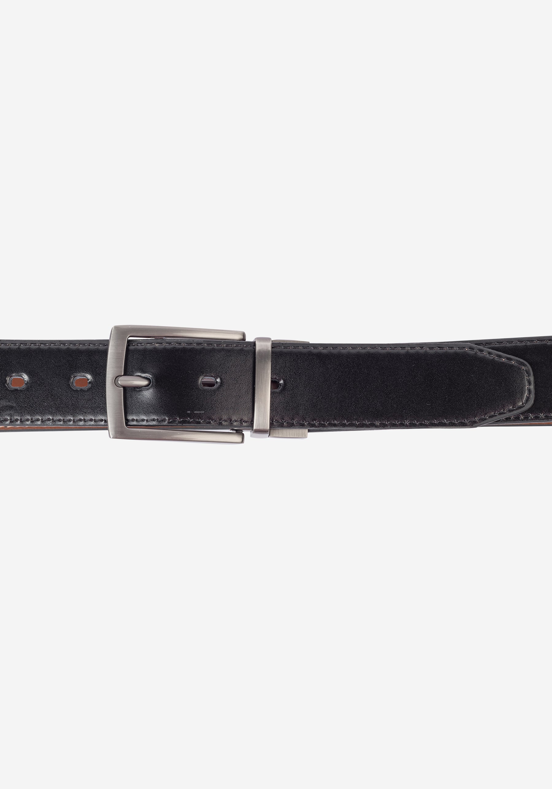 Ink Black Double-Face Genuine Leather Belt