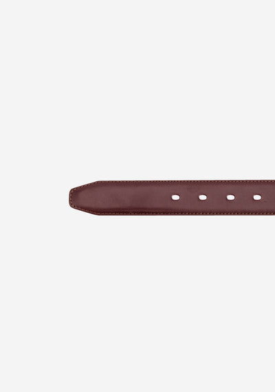 Burnt Burgundy Spanish Genuine Leather Belt