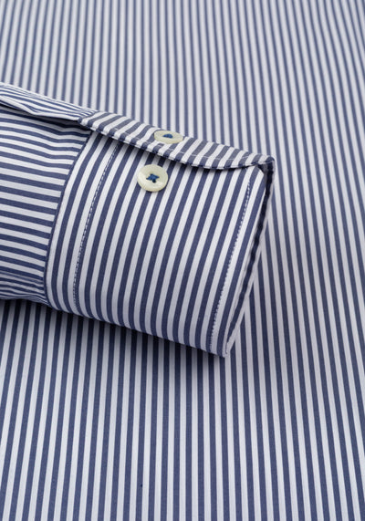 Marine Navy Stripe Aero-Hybrid Shirt