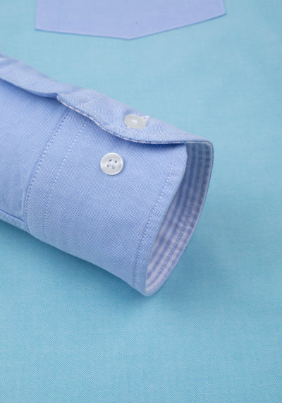 Aqua Tri-Tone Oxford Shirt