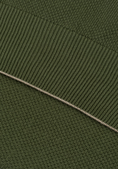 Forest Olive Knitted Polo Shirt