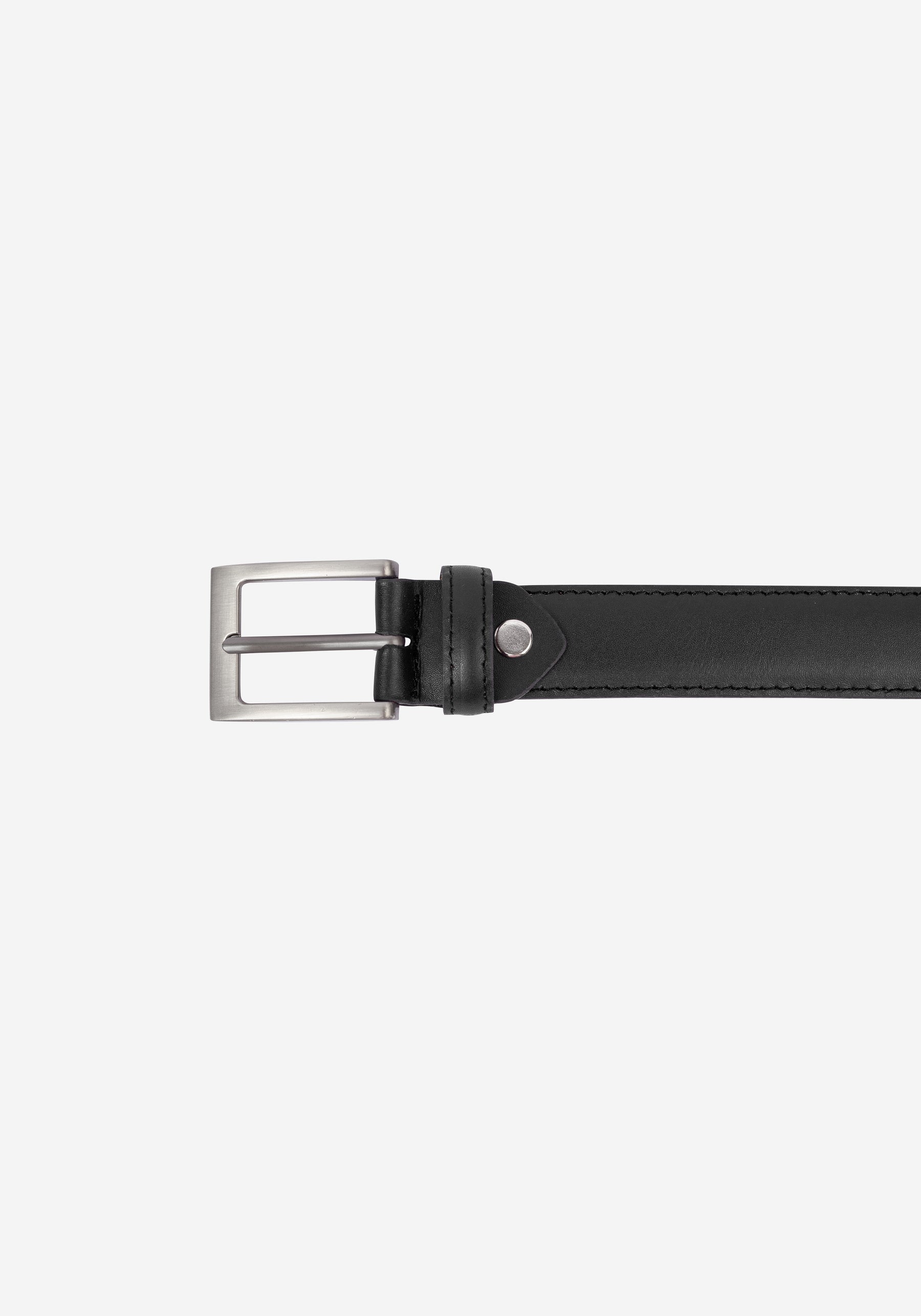 Crow Black Leather Belt