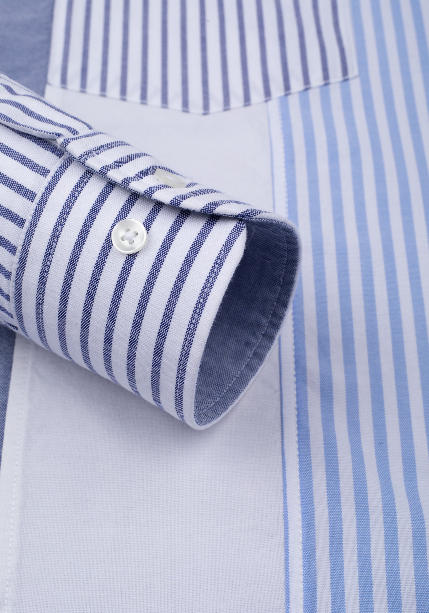 Navy Tri-Tone Oxford Shirt