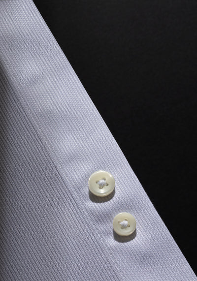 Giza 87 Cotton Imperial White Basket Weave Shirt