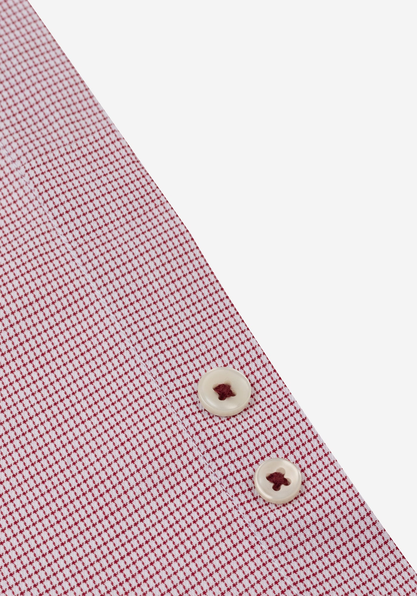 Eterna Red Checked Mini Houndstooth Shirt