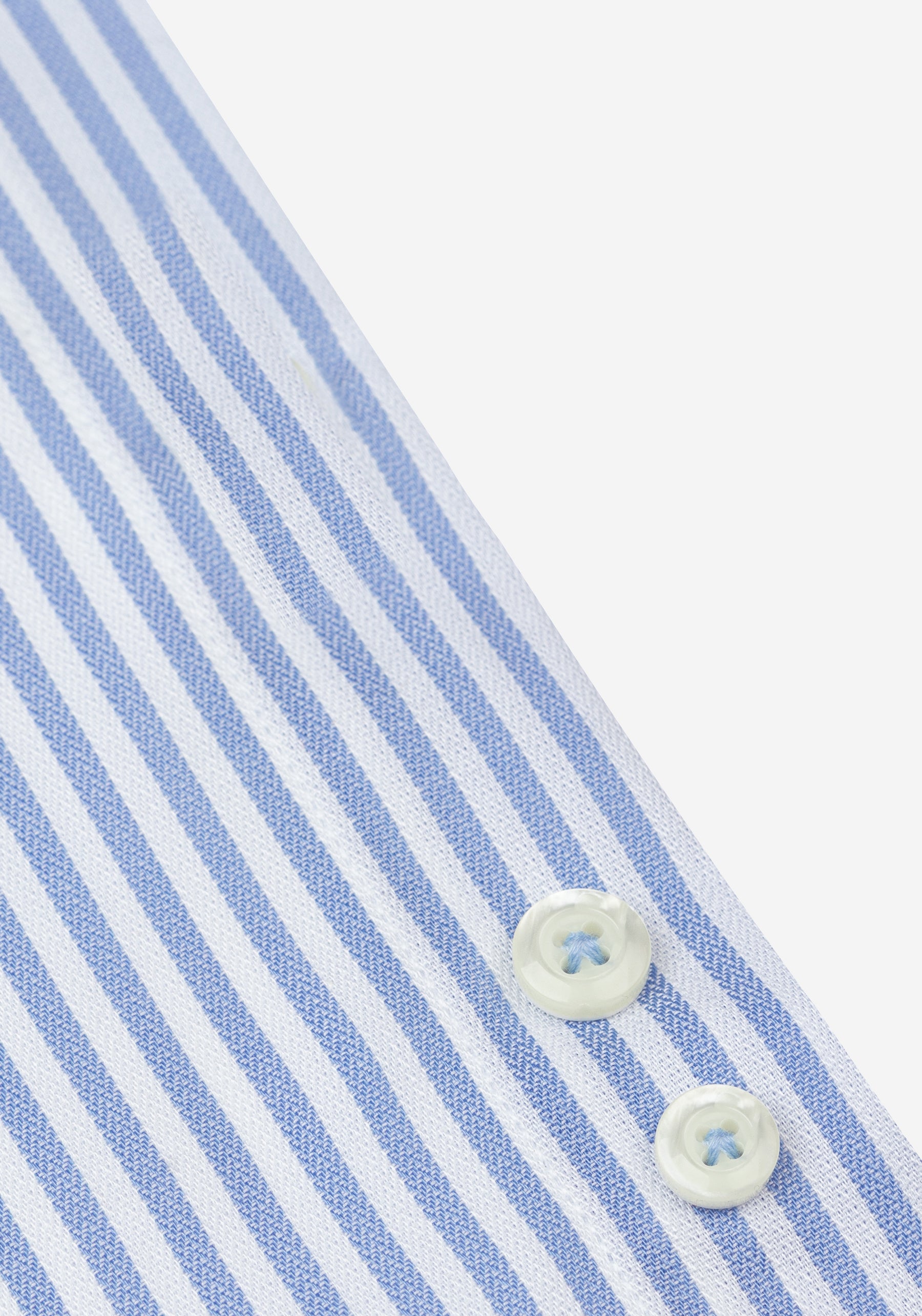 Pale Blue Stripe Herringbone Shirt