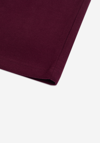Midnight Burgundy Cotton Polo Shirt - Long Sleeve