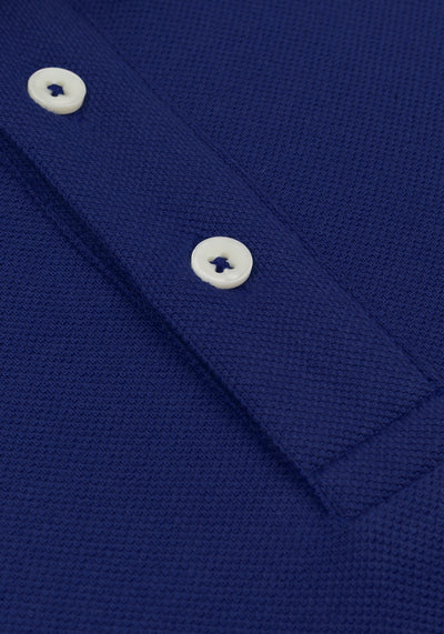 Royal Blue Cotton Polo Shirt