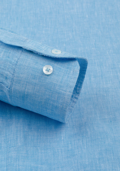 Coastal Blue Belgian Linen Shirt