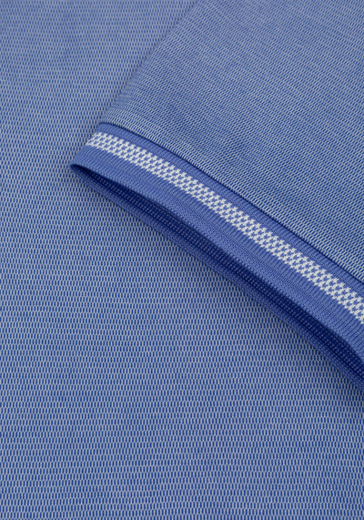 Coastal Blue Cotton Polo Shirt