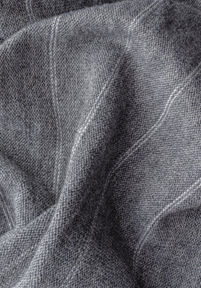 Mono Grey Stripe Merino Wool Blend Cardigan