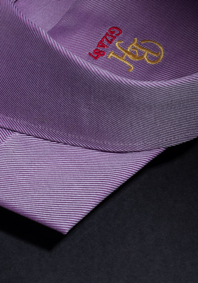 Giza 87 Cotton Grape Purple Stripe Fine Twill Shirt