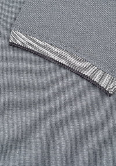 Stone Grey Cotton Polo Shirt