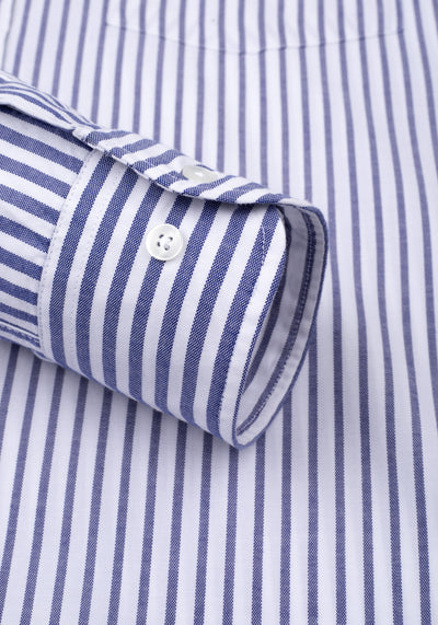 Indigo Blue Stripe Oxford Shirt