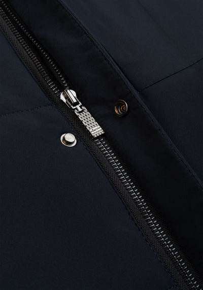 Midnight Navy Block-Tech Puffer Jacket