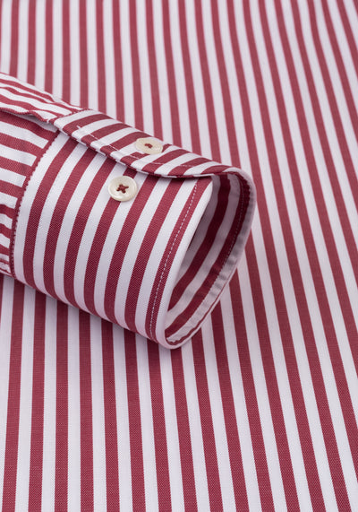 Claret Red Stripe Signature Twill Shirt