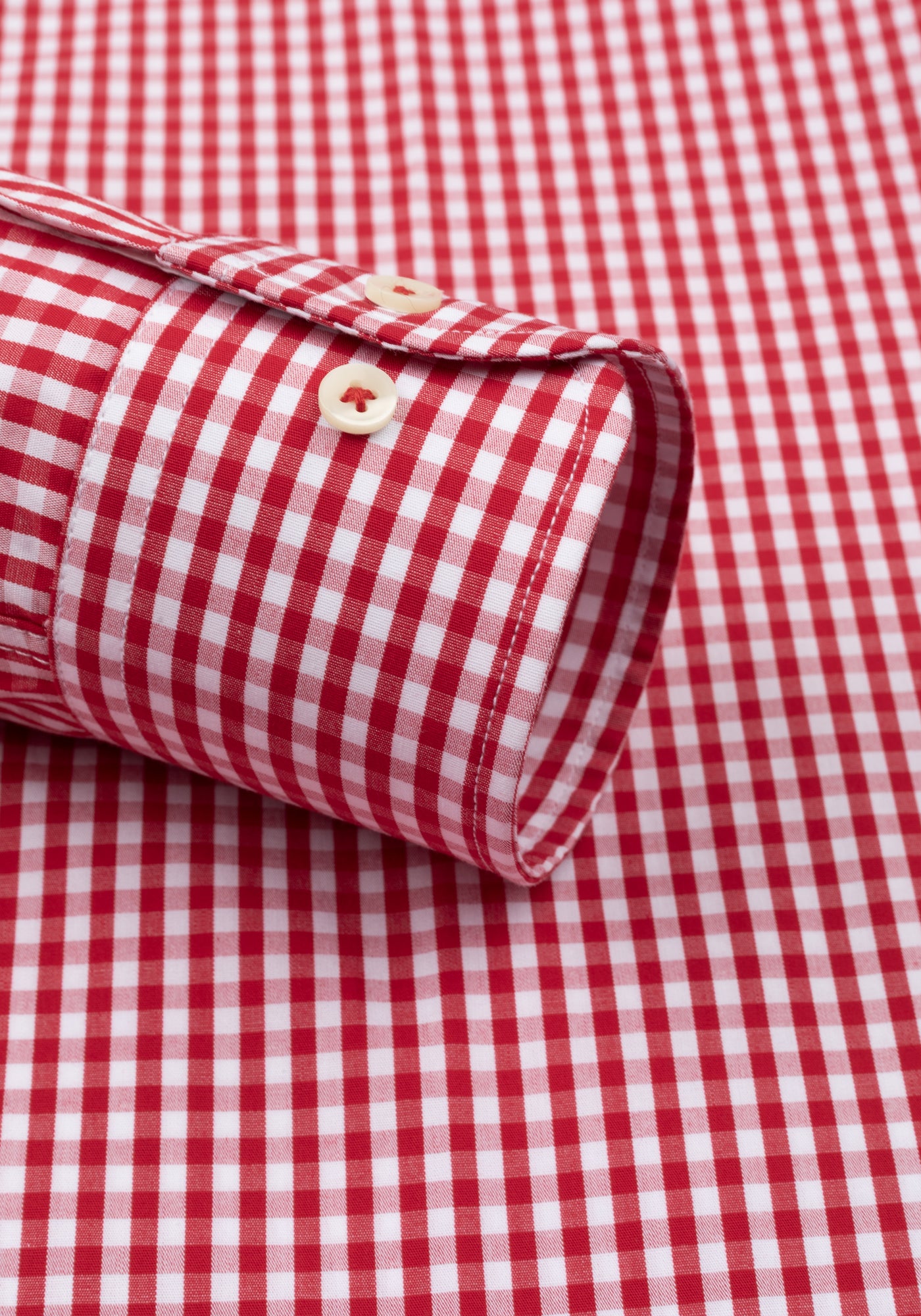 Cardinal Red Checked Poplin Shirt