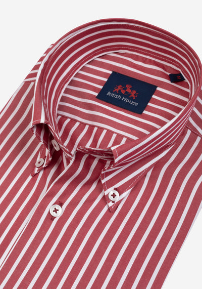 Ruby Red Tencel Cotton Shirt