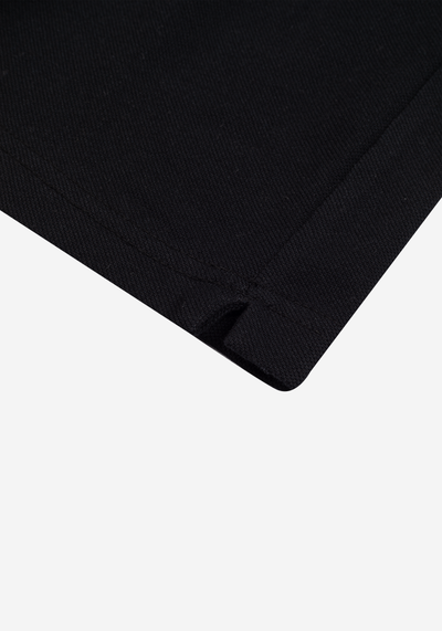 Vanta Black Cotton Polo Shirt