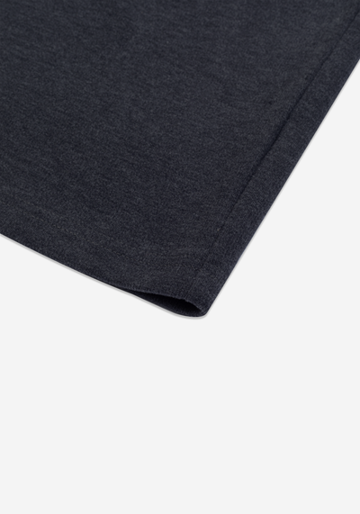 Dim Grey Cotton Polo Shirt - Long Sleeve