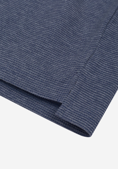 Twilight Blue Waffle Polo Shirt