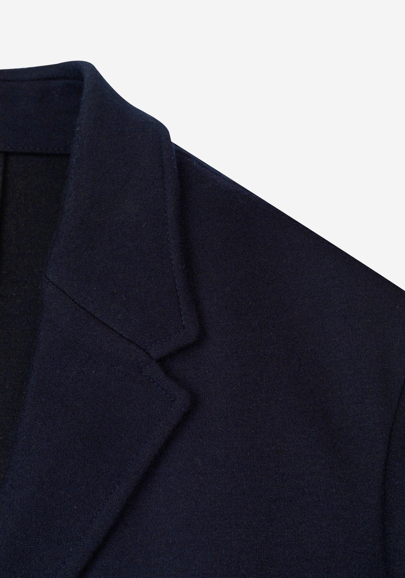 Hollow Navy Boiled Wool Jacket