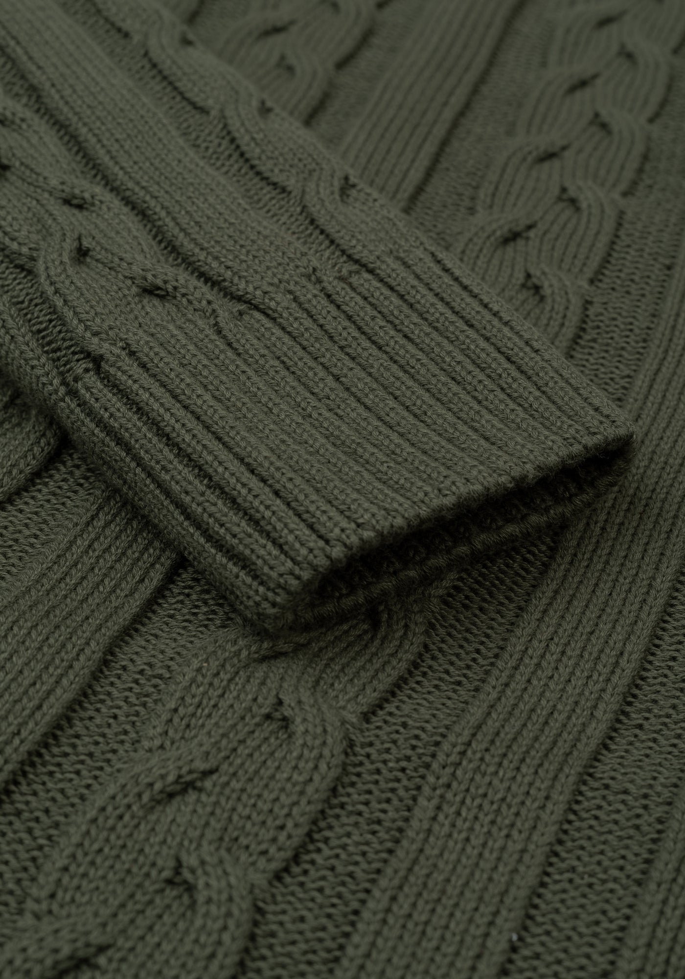Dune Olive Heavy Knitted Cardigan