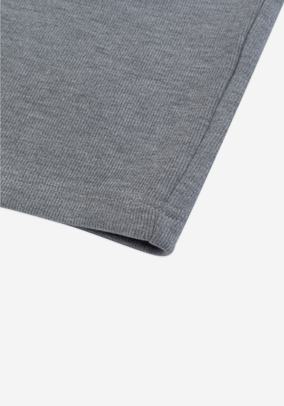 Fog Grey Cotton Polo Shirt - Long Sleeve