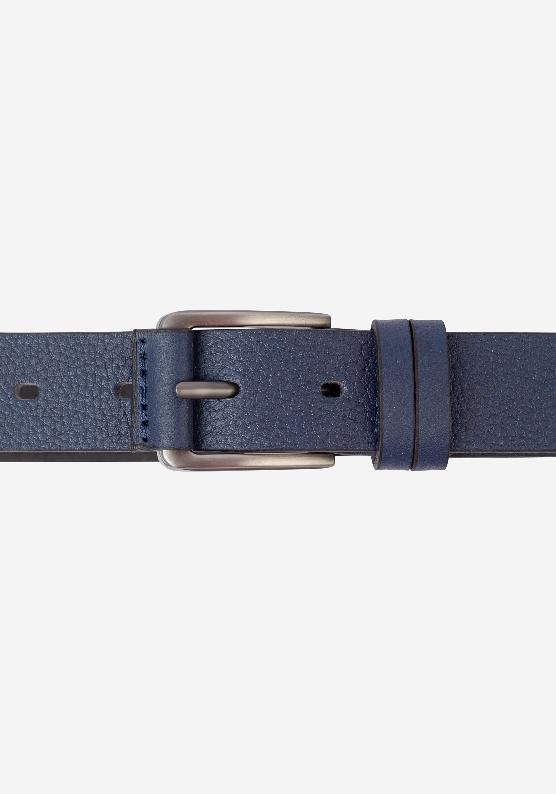 True Navy Leather Belt