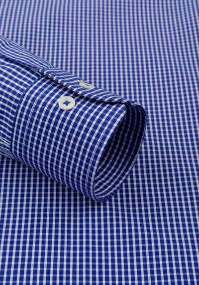 Mayfair Blue Checked Poplin Shirt