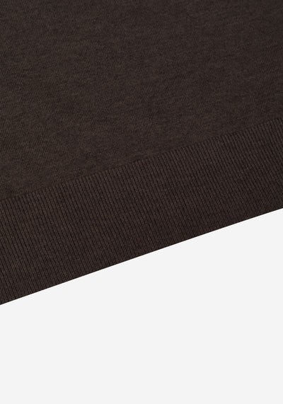 Clay Brown Merino Wool Blend Pullover