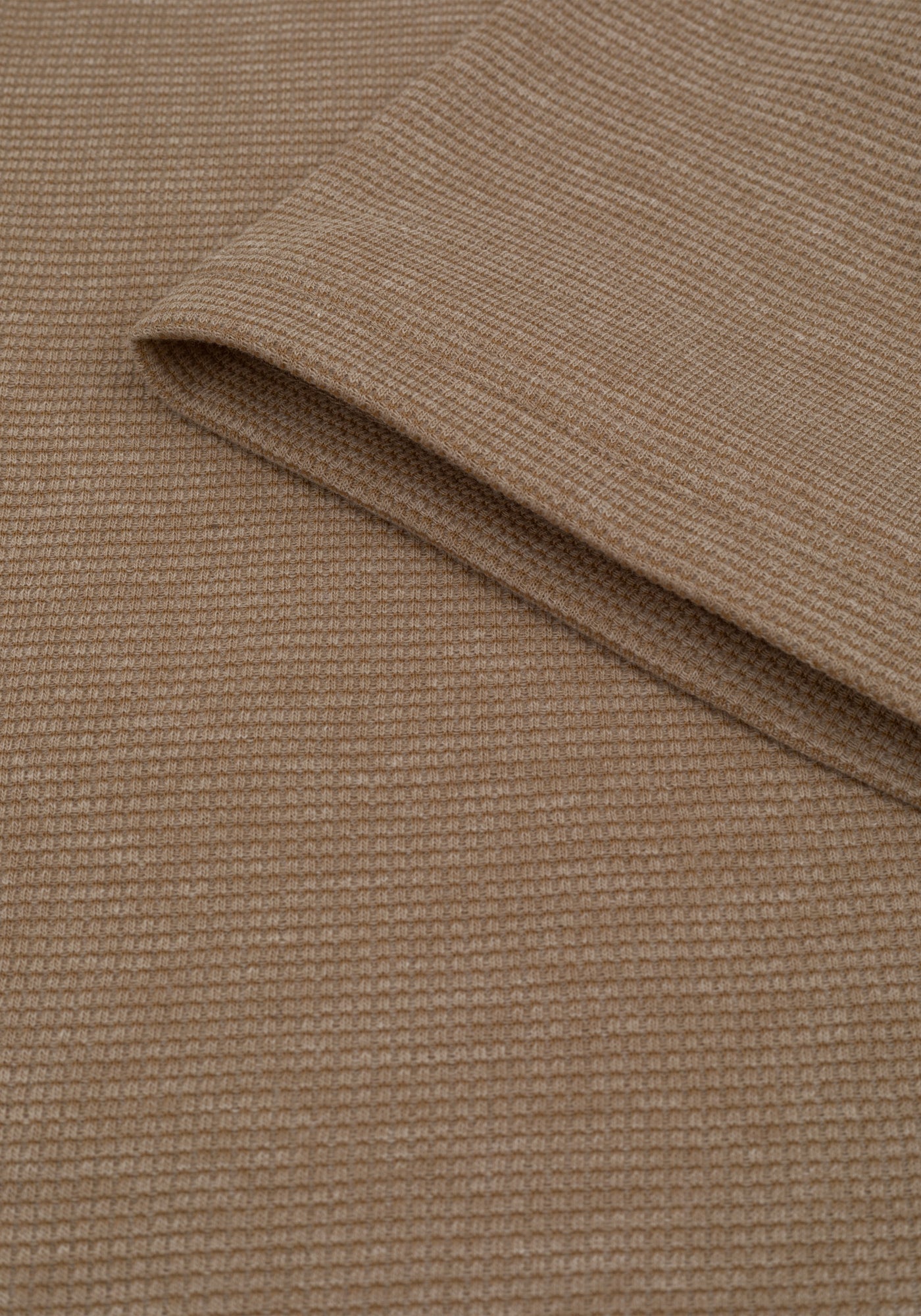 Desert Beige Waffle Polo Shirt