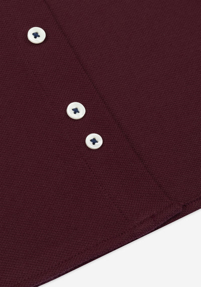Berry Burgundy Piqué Shirt