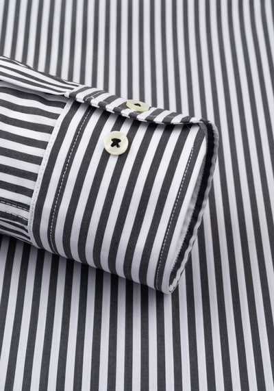 Charcoal Black Stripe Aero-Hybrid Shirt
