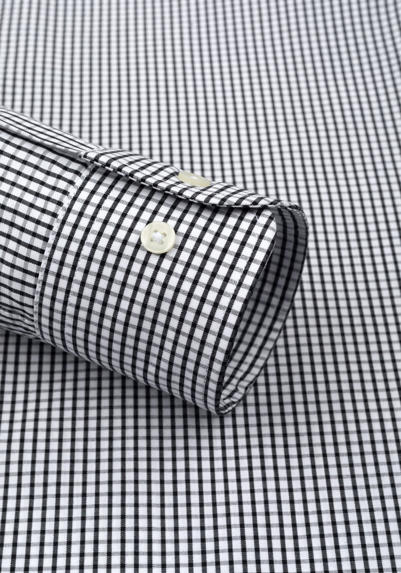 Jet Black Checked Poplin Shirt