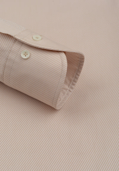 Velour Beige Stripe Signature Twill Shirt
