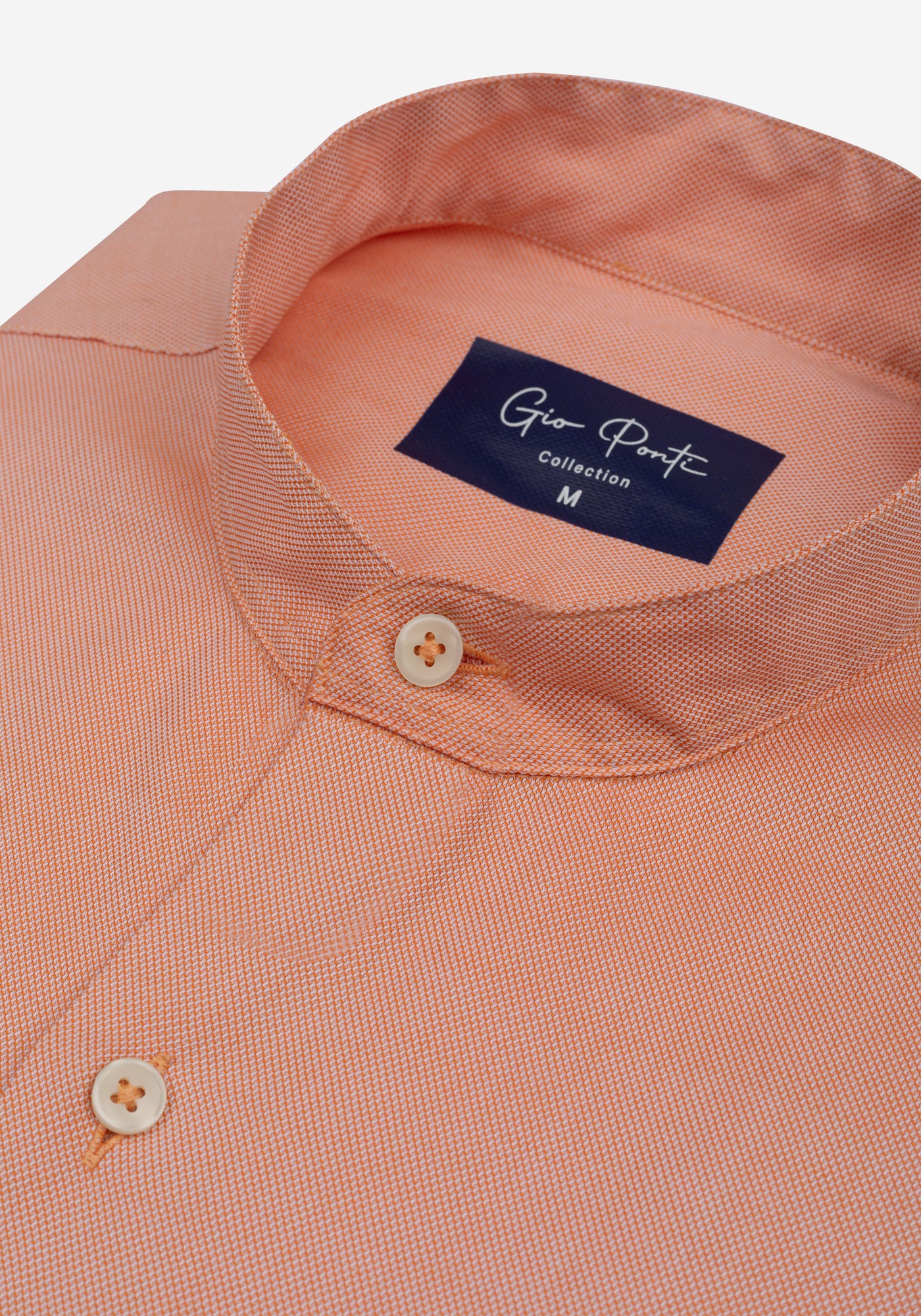 Peach Orange Washed Oxford Shirt