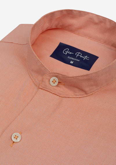 Peach Orange Washed Oxford Shirt