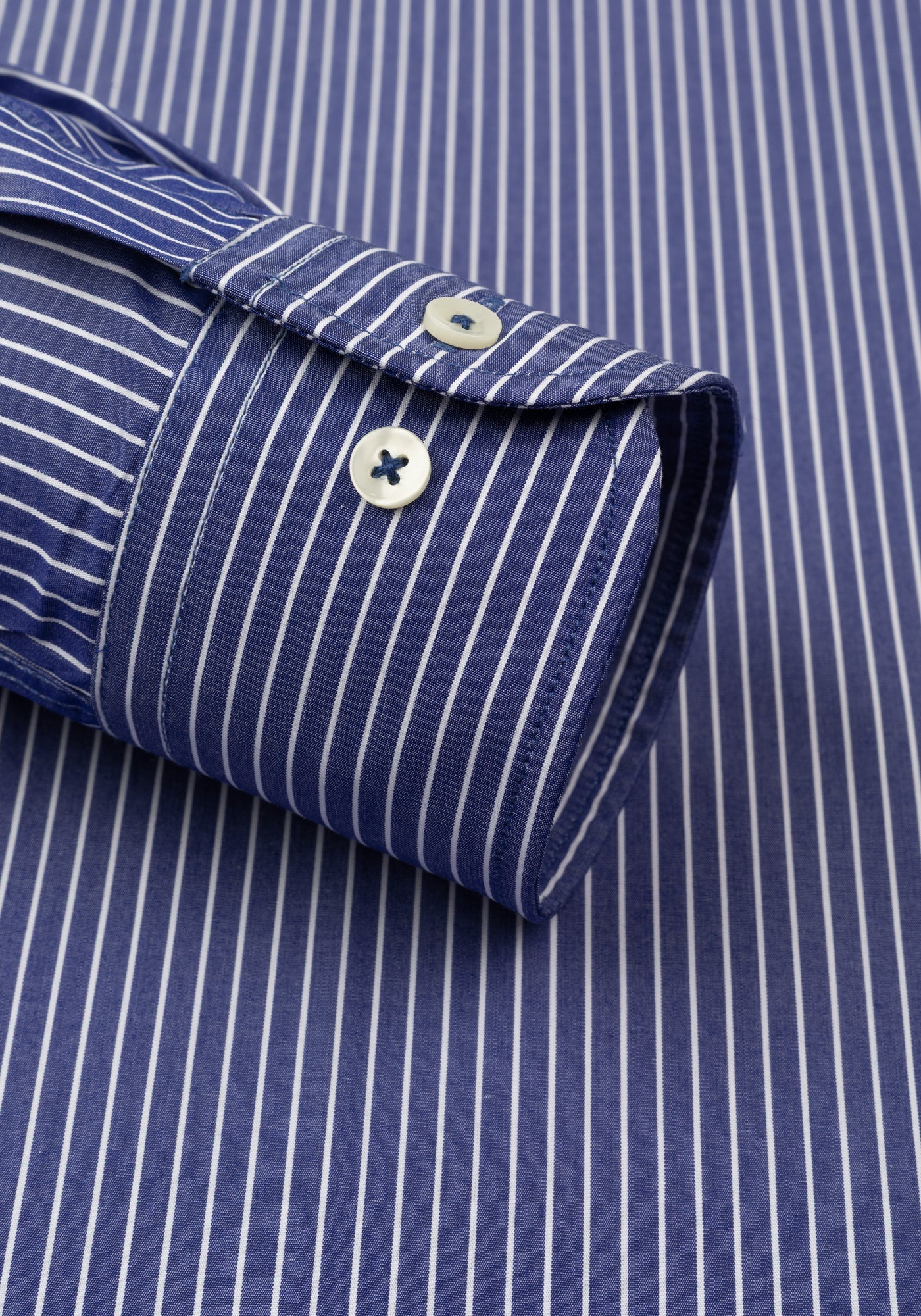 Midnight Navy Stripe Poplin Shirt