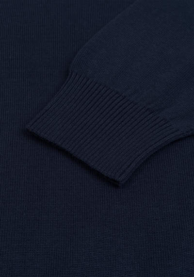 Galaxy Navy Zip Cotton Pullover