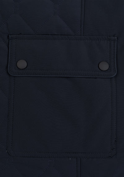 Classic Navy Puff-Tech Quilted Jacket