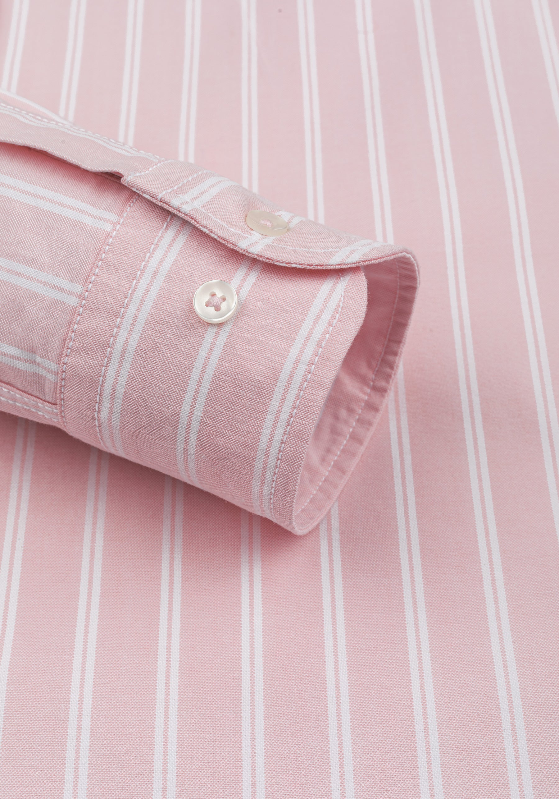 Blush Pink Stripe Heavy Oxford Shirt