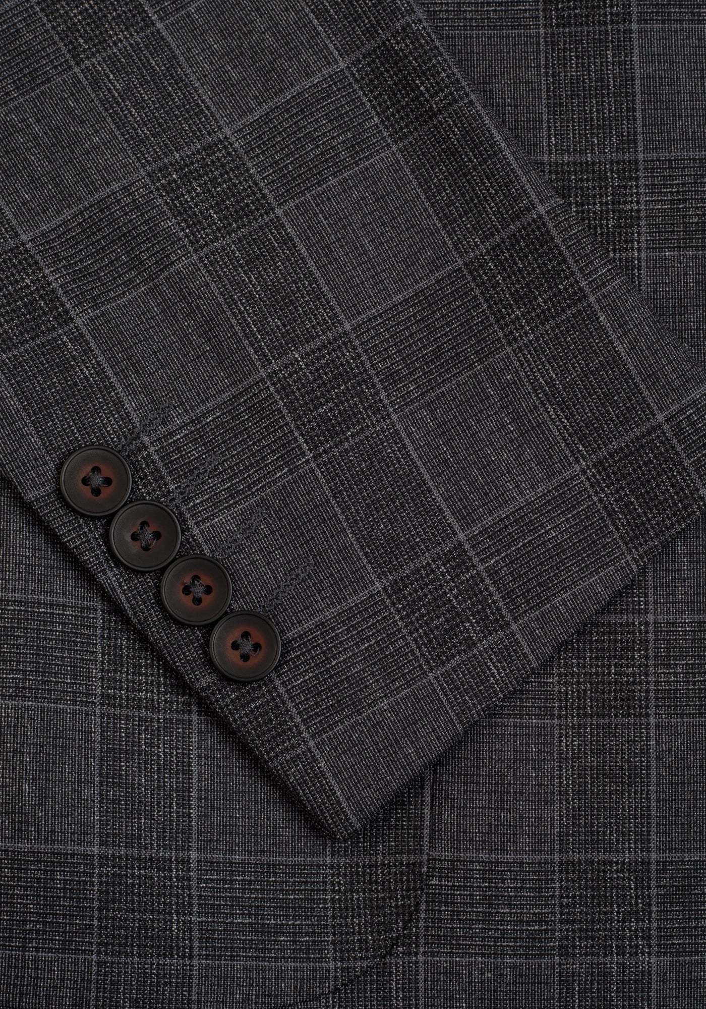 Contemporary Fit Vintage Grey Checked Blazer