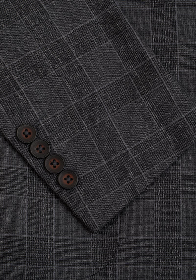 Contemporary Fit Vintage Grey Checked Blazer