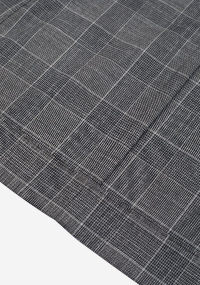 Contemporary Fit Smoke Grey Checked Blazer