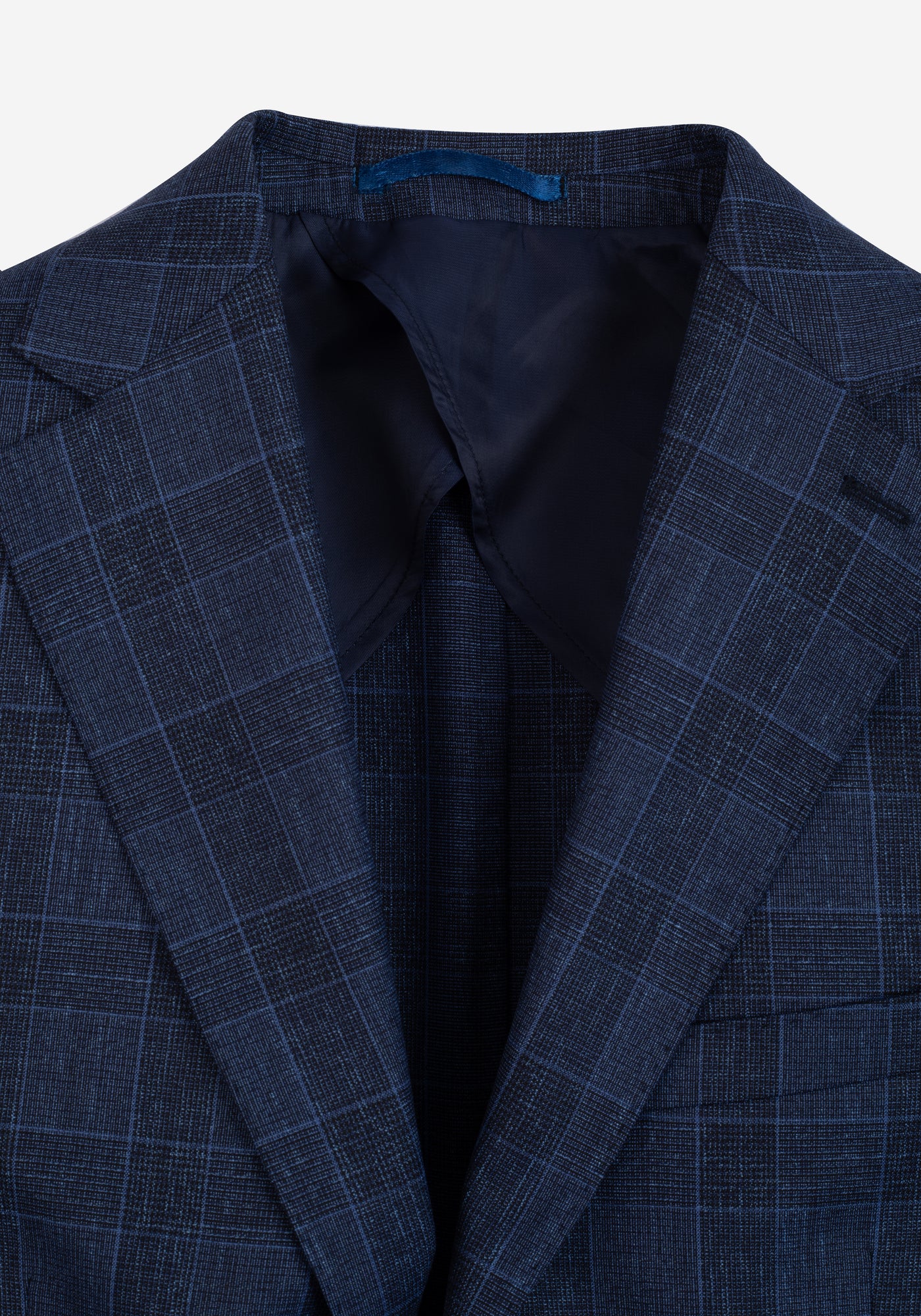Contemporary Fit Dusk Blue Checked Blazer