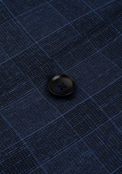 Contemporary Fit Dusk Blue Checked Blazer