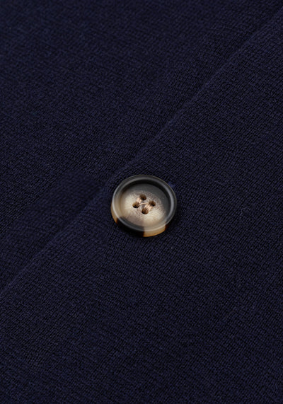 Imperial Navy Merino Wool Blend Cardigan